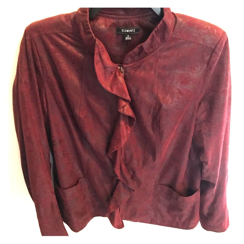 Elementz Suede Burgundy Jacket